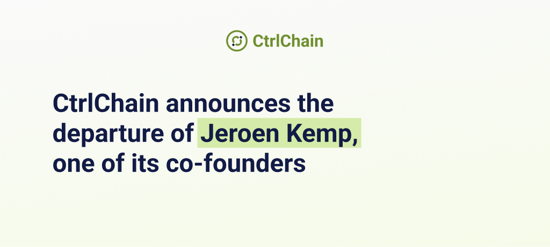 CtrlChain announces the departure of Jeroen Kemp